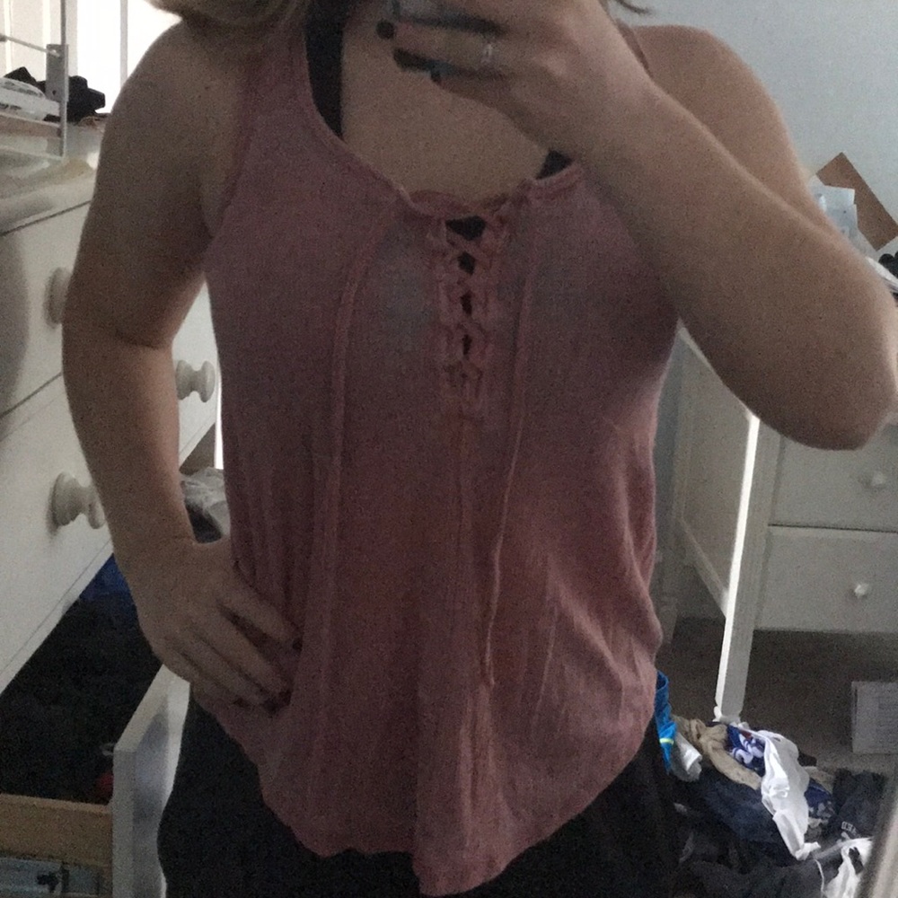 crossed tank top